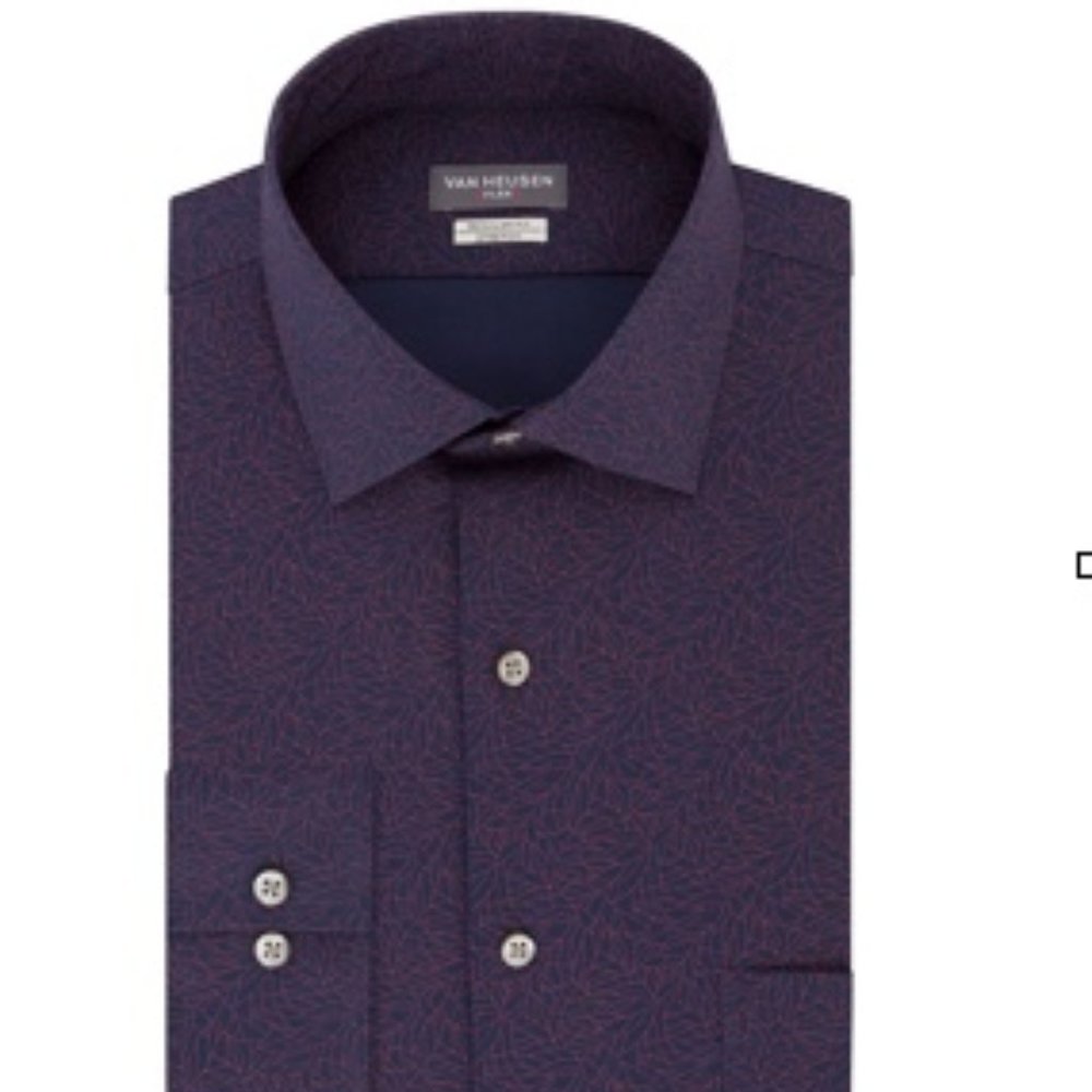 Men’s Van Heusen Flex Collar Fitted Stretch Dress Shirt